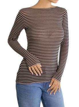 Maglia misto cashmere a righe 